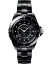CHANEL CHANEL J12 CALIBRE 12.1 38mm Black highly resistant ceramic, steel and diamonds (watches)